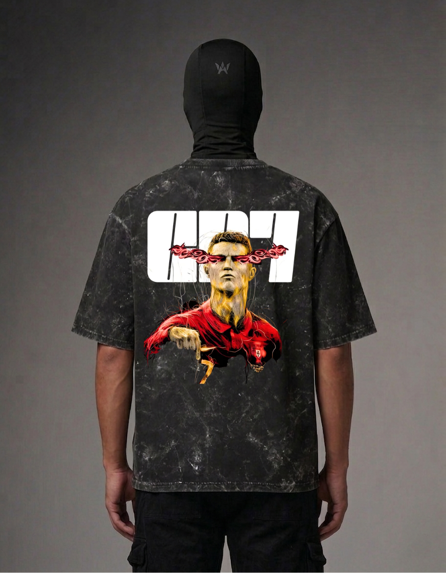 CR7 Acid Wash Edition .Unisex  Oversized Tee TRIBEX